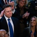 UNITED STATES - MARCH 4: Elon Musk is recognized by during President Donald Trump's address to a joint session of Congress in the House Chamber of the U.S. Capitol on Tuesday, March 4, 2025. (Tom Williams/CQ-Roll Call, Inc via Getty Images)