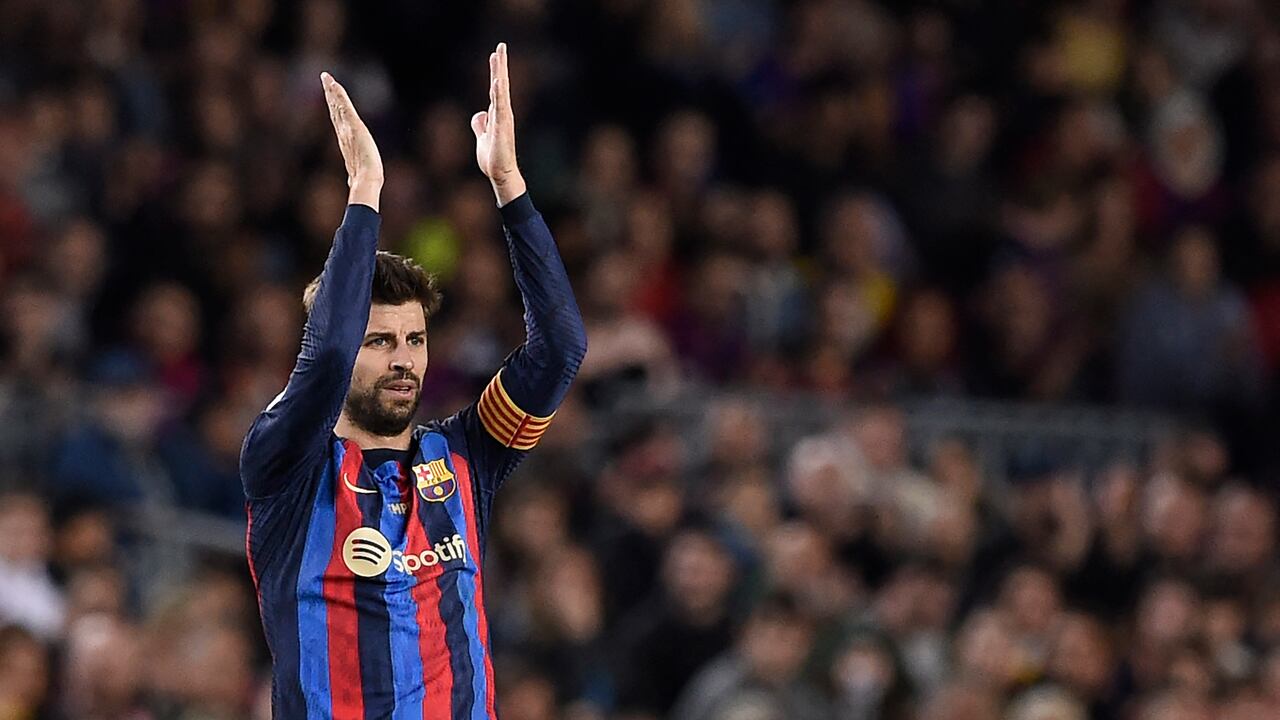 Gerard Piqué durante su último partido como futbolista.