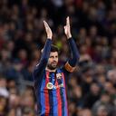 Gerard Piqué durante su último partido como futbolista.