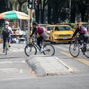 Ciclo ruta, carril vía compartida, bicicletas, patinetas eléctricas, paso peatonal, cruce peatonal