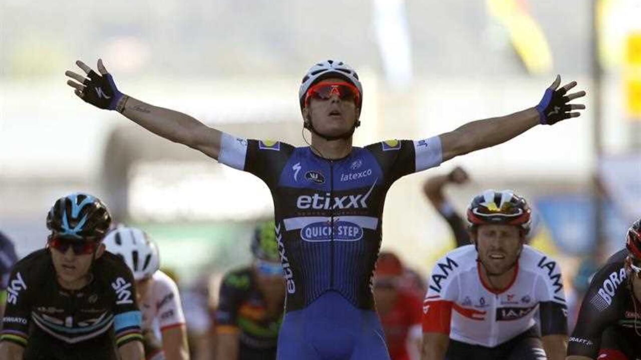 El ganador de la segunda etapa de la Vuelta Ciclista a España 2016 con salida en Orense y meta en la localidad pontevedresa de Baiona.