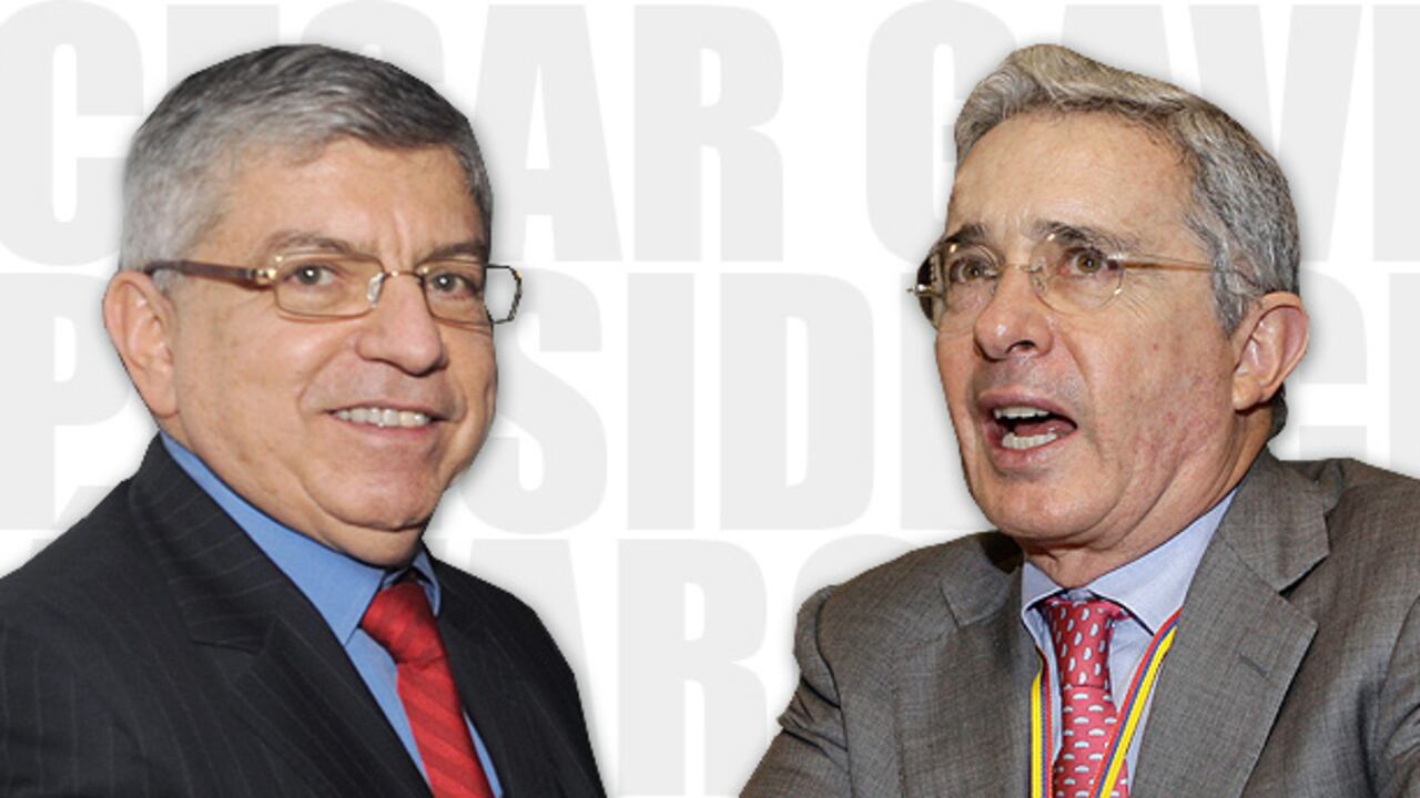 César Gaviria y Álvaro Uribe.