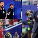 Messi, Cristiano y Roberto Martínez