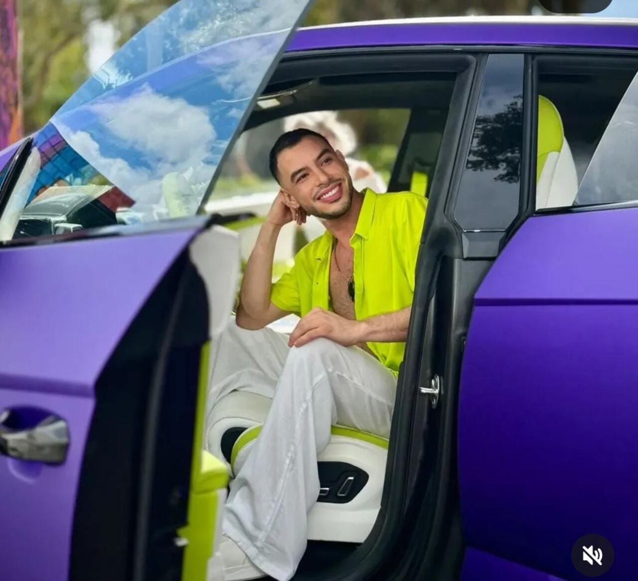 Michael Mejía es el ganador del Lamborghini de Shakira, pero se estrelló en Estados Unidos, está ileso. (Instagram @ftz.studio)