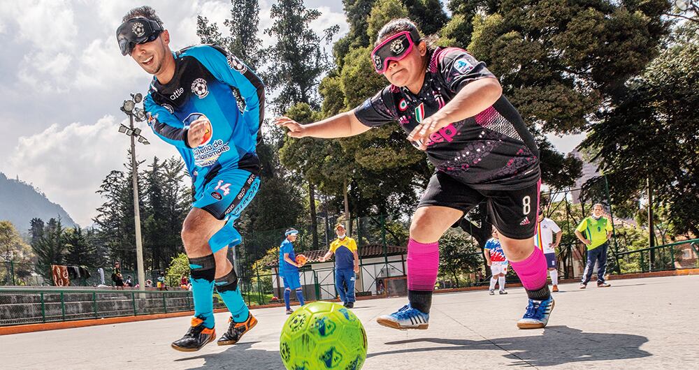 Colombia es pionera en el continente en ‘Fútbol sonoro’. Gloria López es la capitana de la selección Colombia.