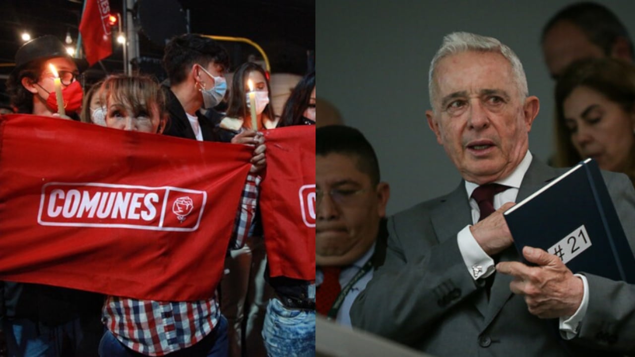 Comunes y Álvaro Uribe.