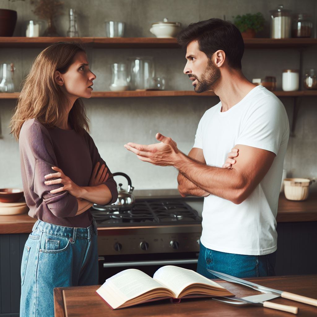 Pareja discutiendo IA