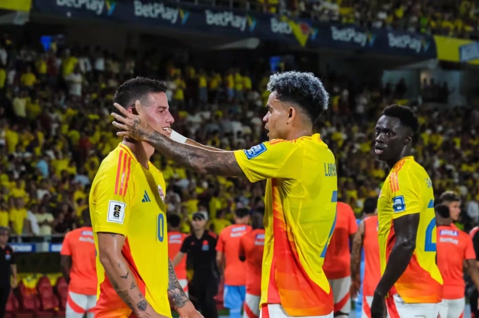 James Rodríguez y Luis Díaz