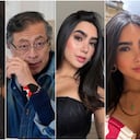 De izquierda a derecha Juliana Guerrero, el presidente Gustavo Petro y Gabriela Muñoz Olaya