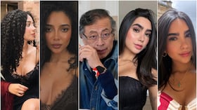 De izquierda a derecha Juliana Guerrero, el presidente Gustavo Petro y Gabriela Muñoz Olaya