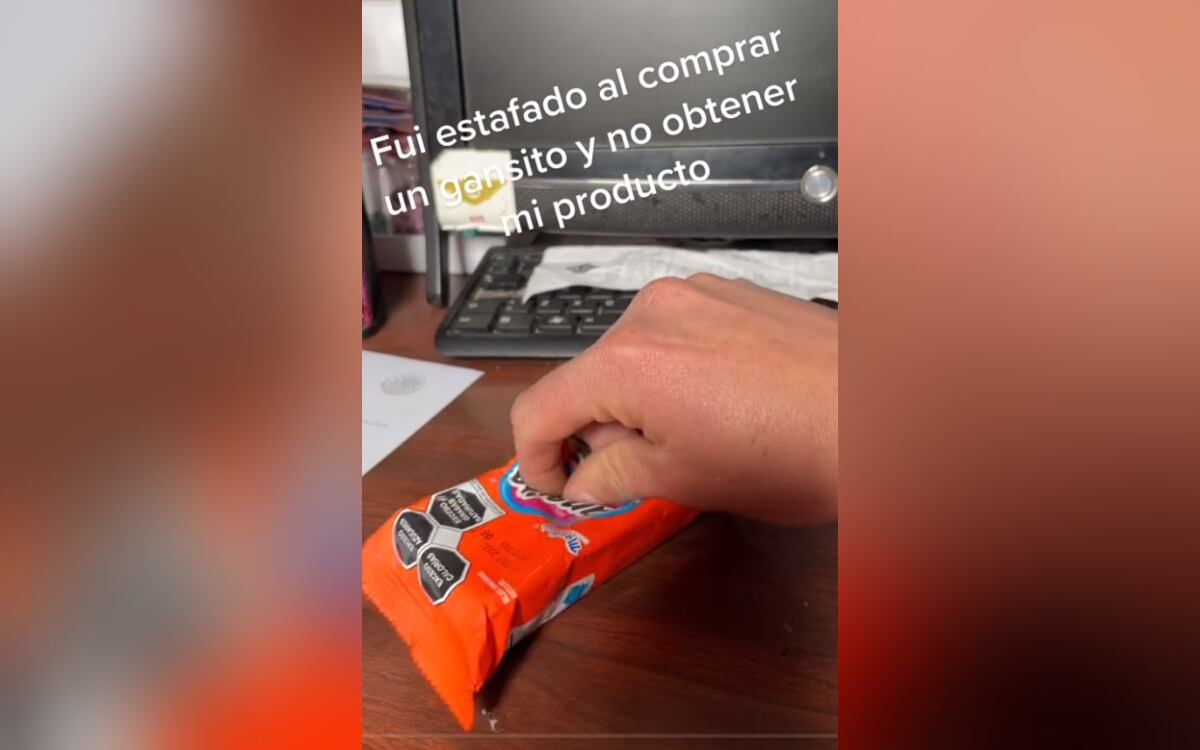 Fotograma: 0.05 Recibi una caja con producto marinela Tik Tok: @aaronlunanbs