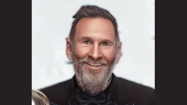 Lionel Messi si tuviera 70 años, según la IA.