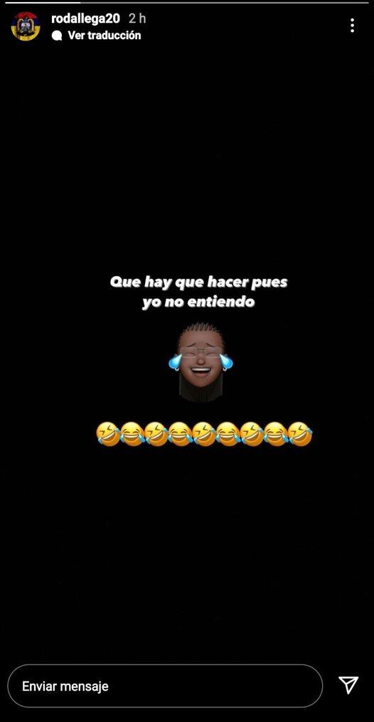 Historia de Instagram de Hugo Rodallega. Foto: Instagram - rodallega20