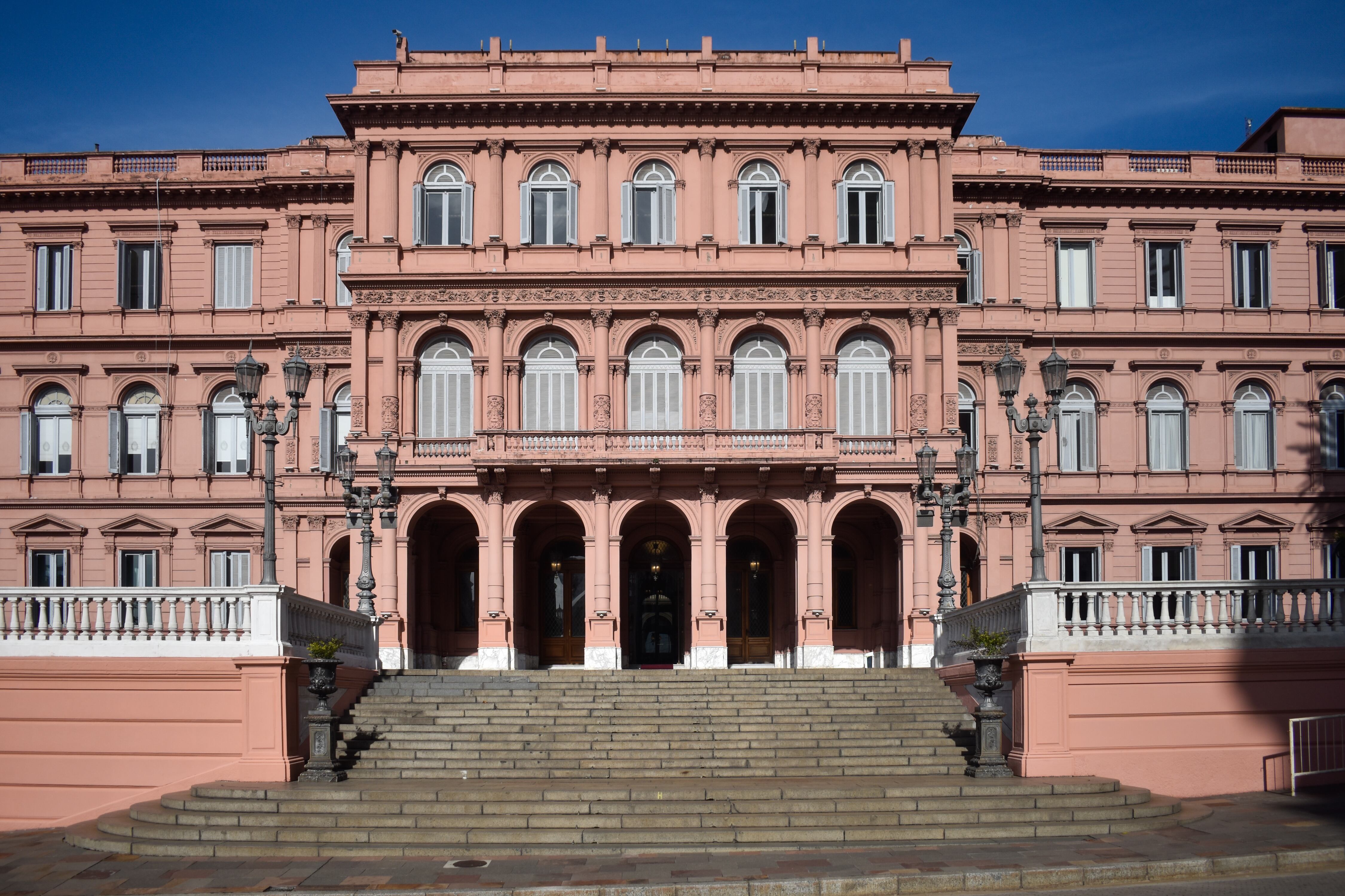 Una vista general de la 'Casa Rosada' Casa Rosada, también conocida como el palacio presidencial de Argentina