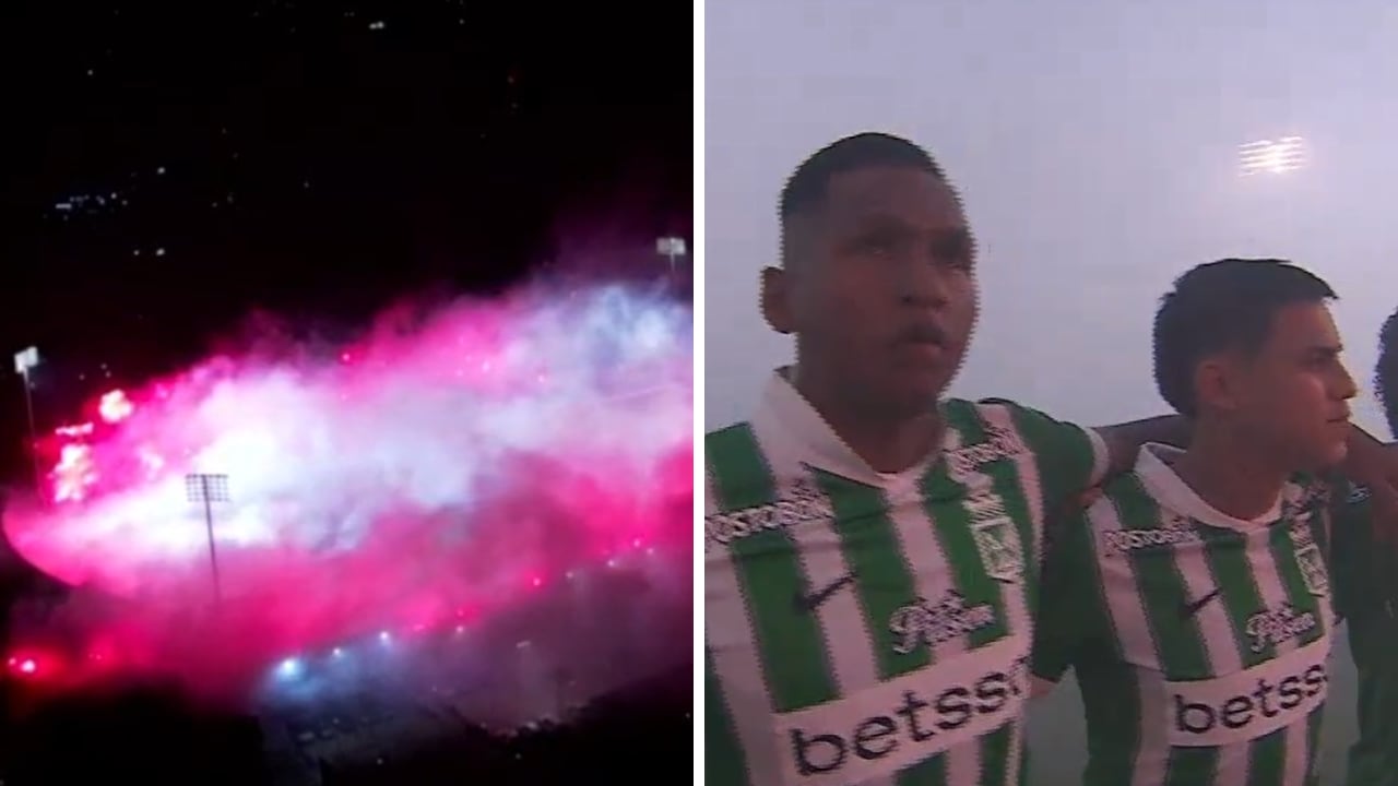 La espectacular salida de Junior de Barranquilla en la final contra Atlético Nacional.