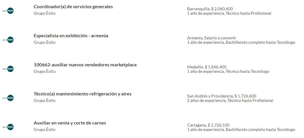 Grupo Éxito abrió nuevas vacantes laborales, y las puede consultar ingresando al portal de empleos de Semana en: https://www.semana.com/empleos/