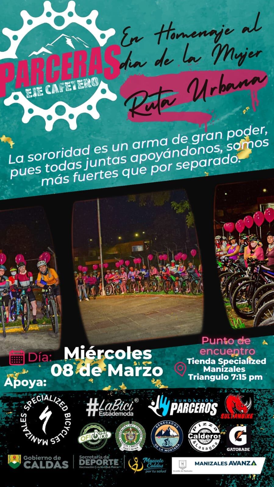 Actividades deportivas por el Día de la Mujer en Manizales