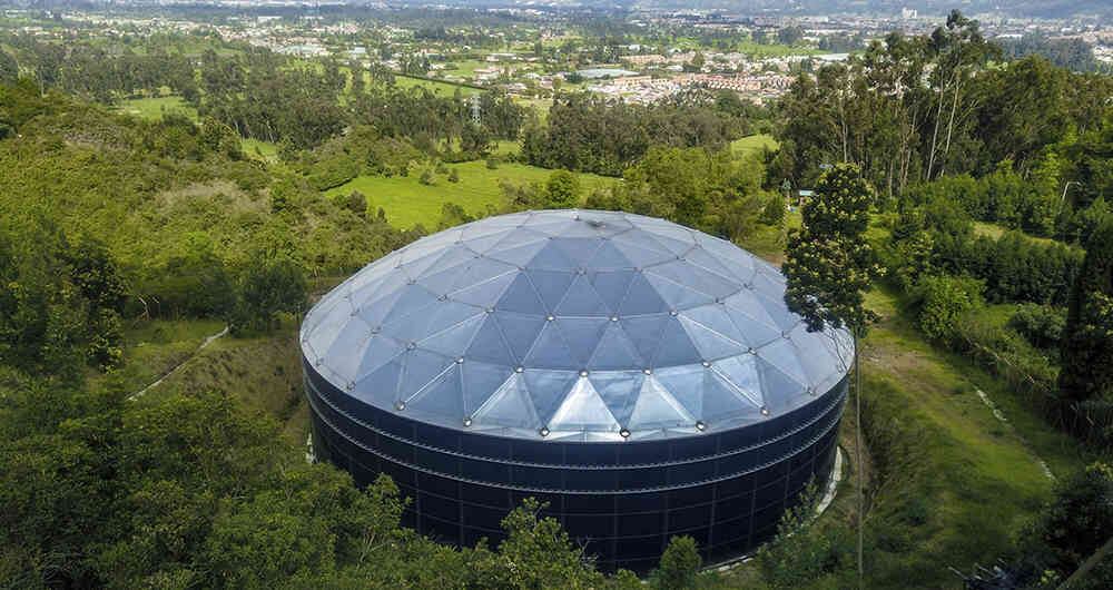 El tanque de almacenamiento de 8.000 metros cúbicos de capacidad fue levantado por la Empresa de Servicios Públicos de Chía.