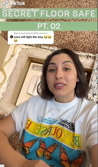 mujer encuentra caja fuerte en su nueva casa