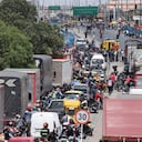 Paro de transportadores y camioneros
en la autopista sur, terminal del sur, bosa