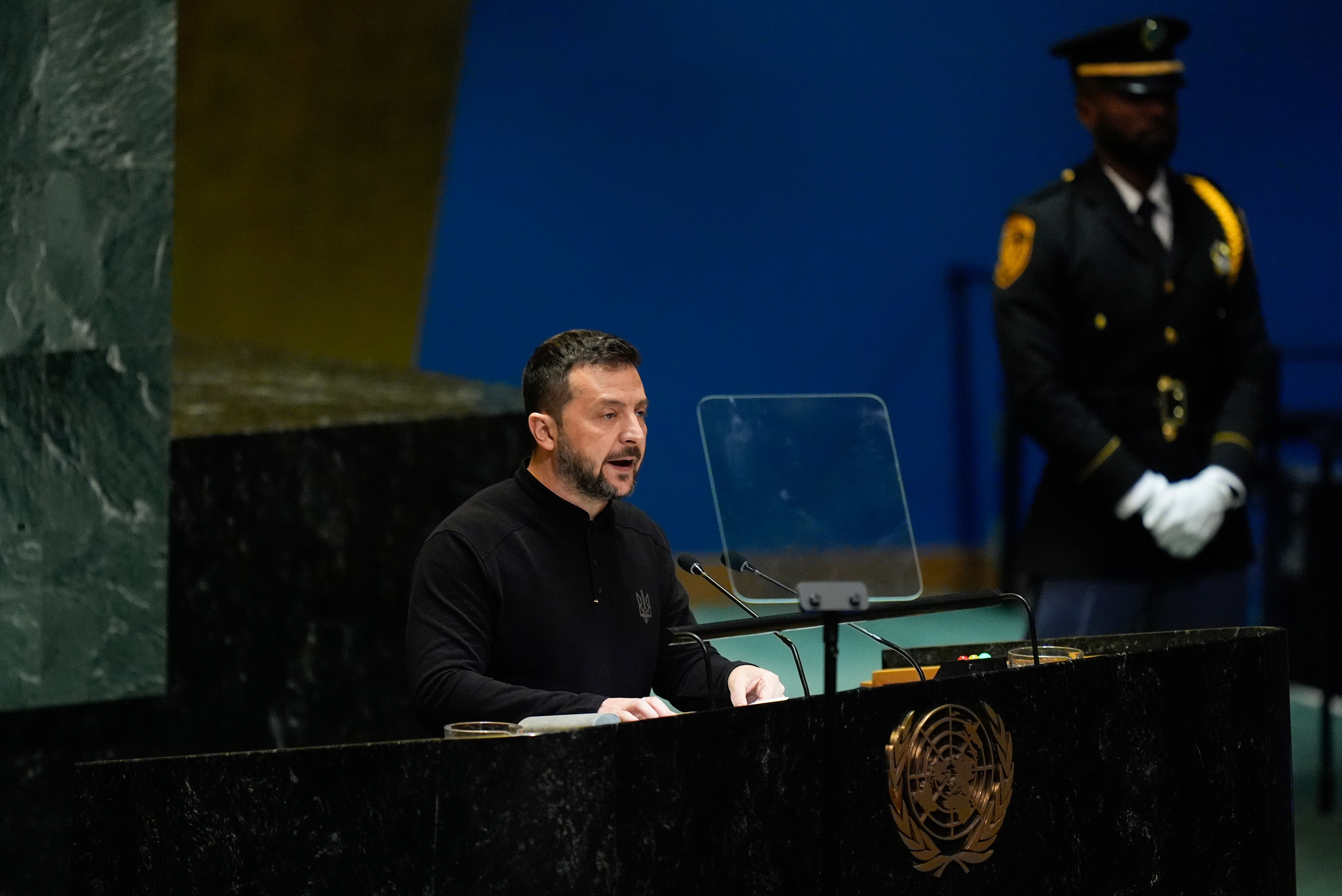 Volodimir Zelenski en la ONU