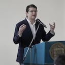 El senador Miguel Uribe en la audiencia pública sobre la reforma tributaria.