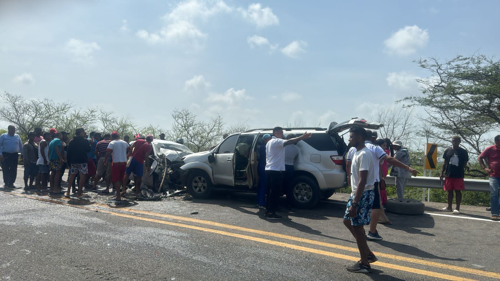 Sitio del accidente de tránsito.