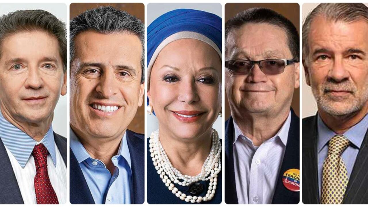 Luis Pérez, Luis Fernando Velasco, Piedad Córdoba, Guillermo García y Eduardo Verano.