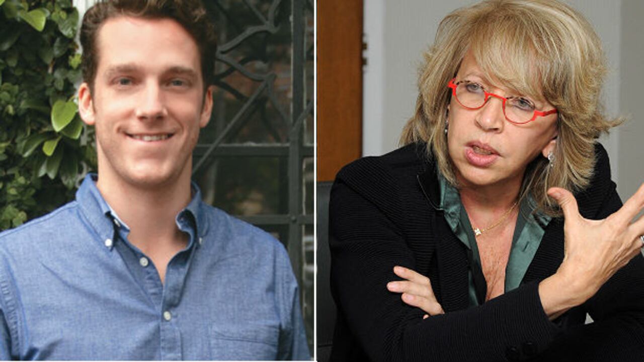 Gerente de Uber en Colombia, Michael Shoemaker y ministra de Transporte, Cecilia Álvarez