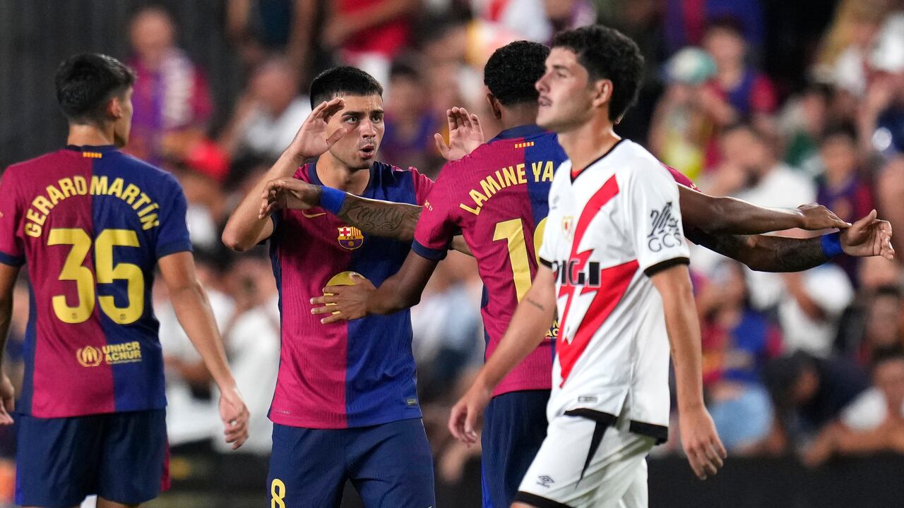 Imagen del partido entre Rayo Vallecano y Barcelona este martes.