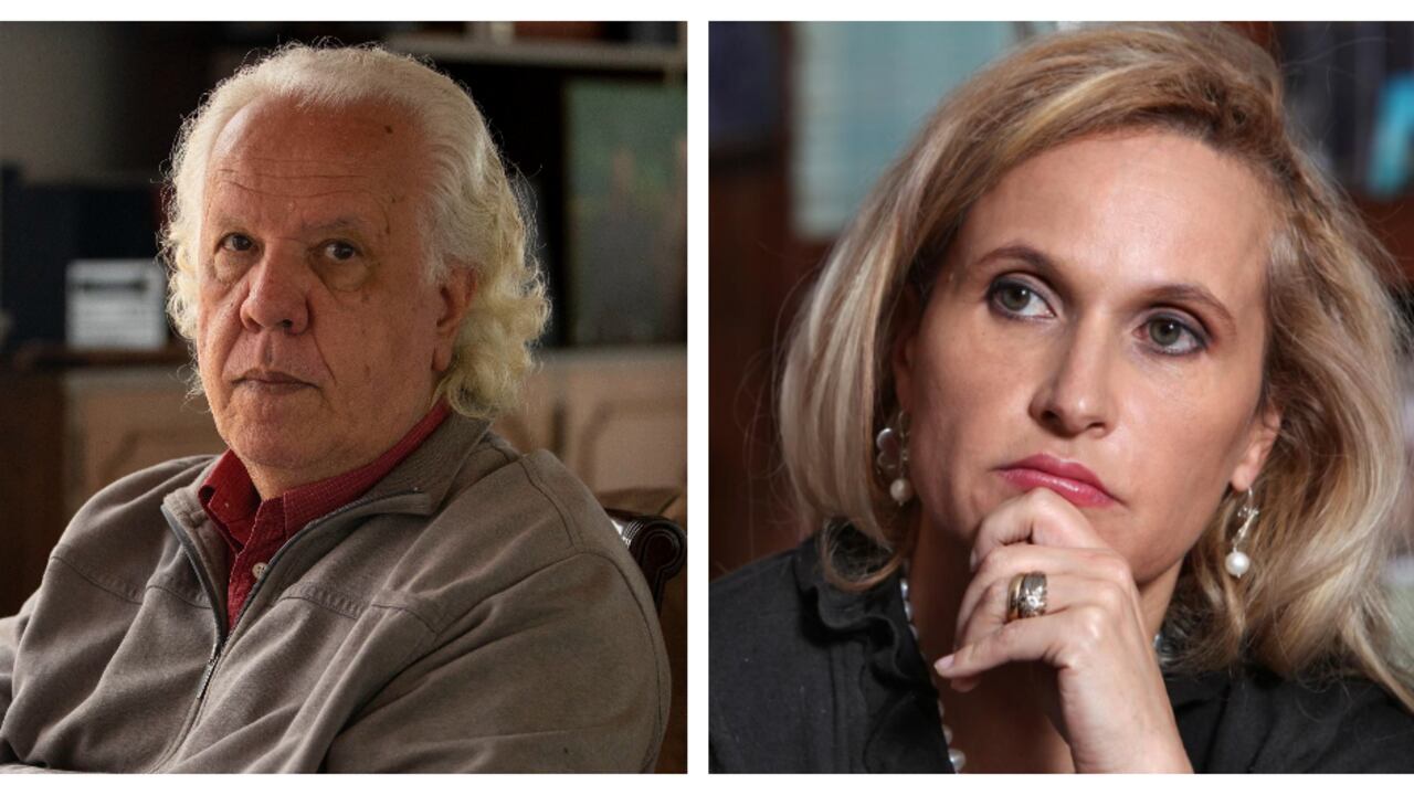 Alberto Donadio, columnista de SEMANA, y la excontralora general de la República Sandra Morelli