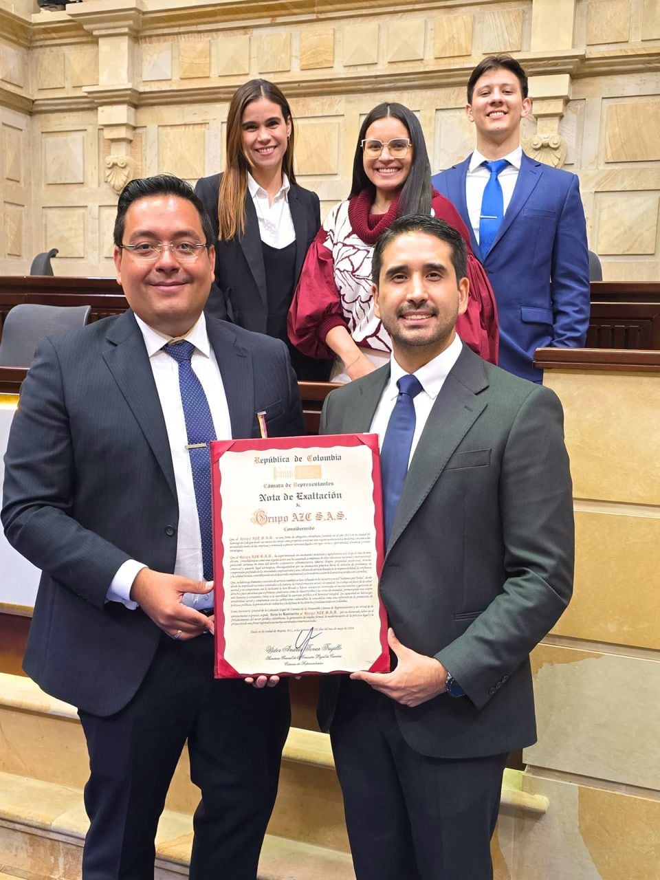 firma jurídica caleña AZC Legal fue distinguida por el Congreso de la República