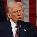 President Donald Trump addresses a joint session of Congress at the Capitol in Washington, Tuesday, March 4, 2025. (Win McNamee/Pool Photo via AP)