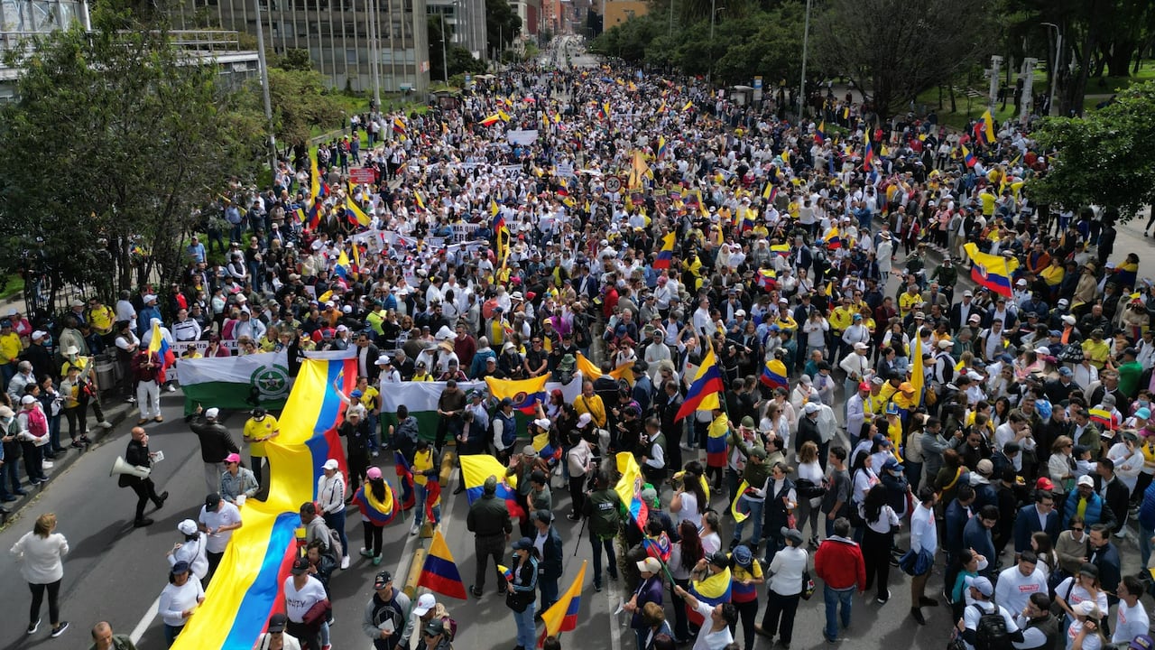 Marcha de la Mayoría este 20 de junio Bogotá Desde el aire drone