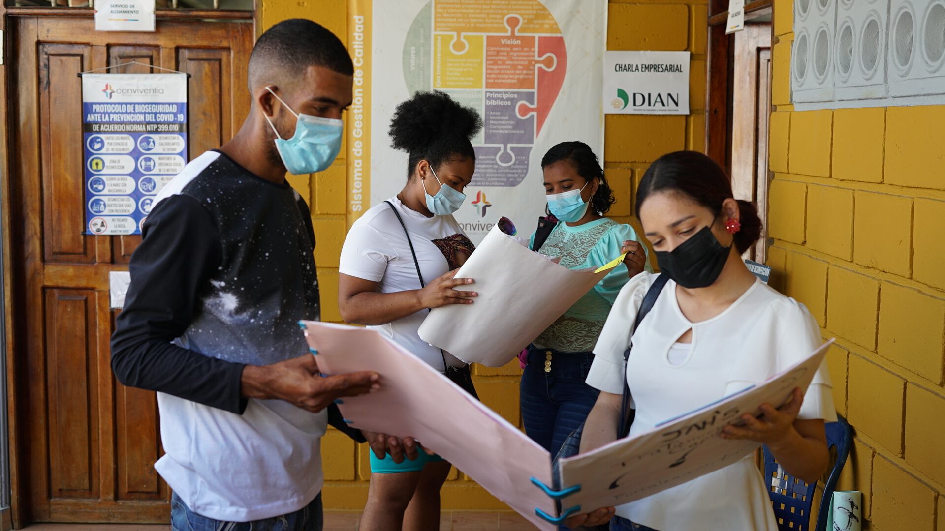 Una jornada de integración de jóvenes migrantes y colombianos se vivió en Cartagena
