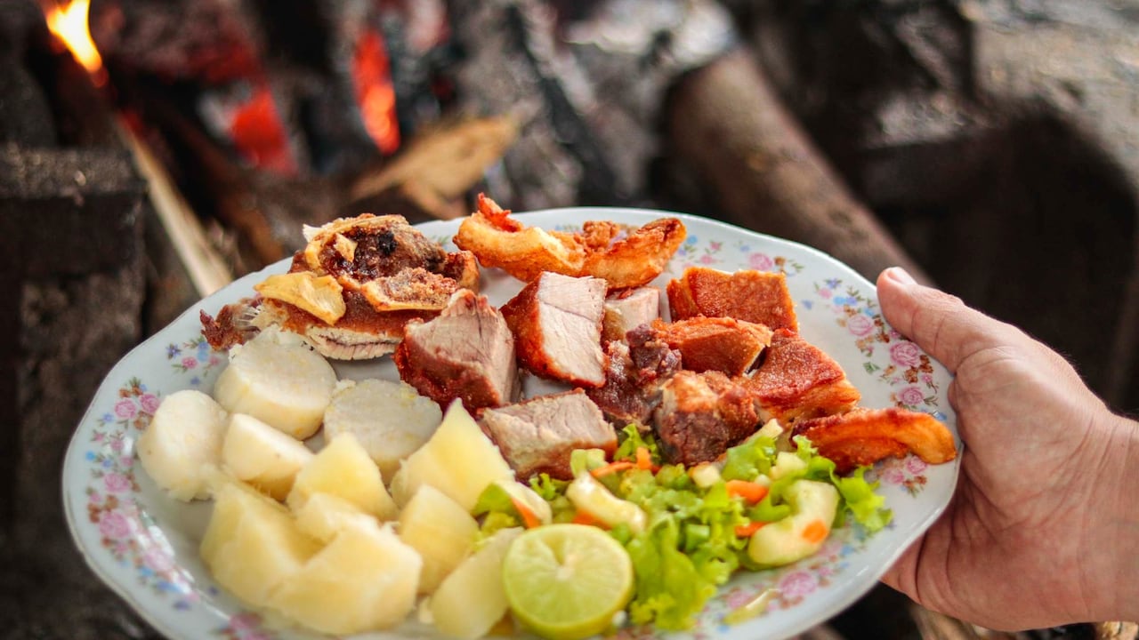 Chicharrón en Baranoa, Atlántico.