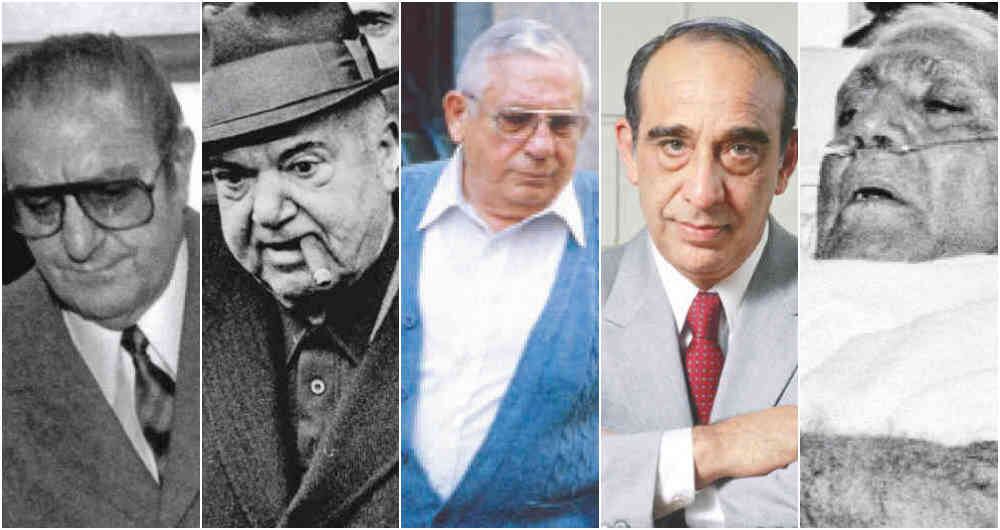 Cinco jefes de la mafia italiana que fueron arrestados por el FBI a comienzos de los años ochenta. Habían llegado a Estados Unidos luego de la muerte de los antiguos capos y lideraron la Cosa Nostra durante “los años dorados de la mafia en Nueva York”. 
