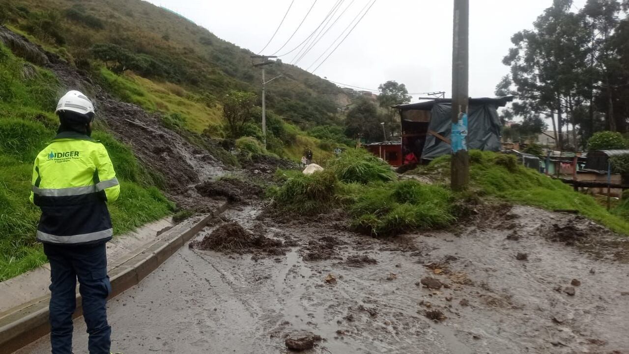Durante el fin de semana en Bogotá producto de las fuertes lluvias se presentaron 8 fenómenos de remoción en masa.