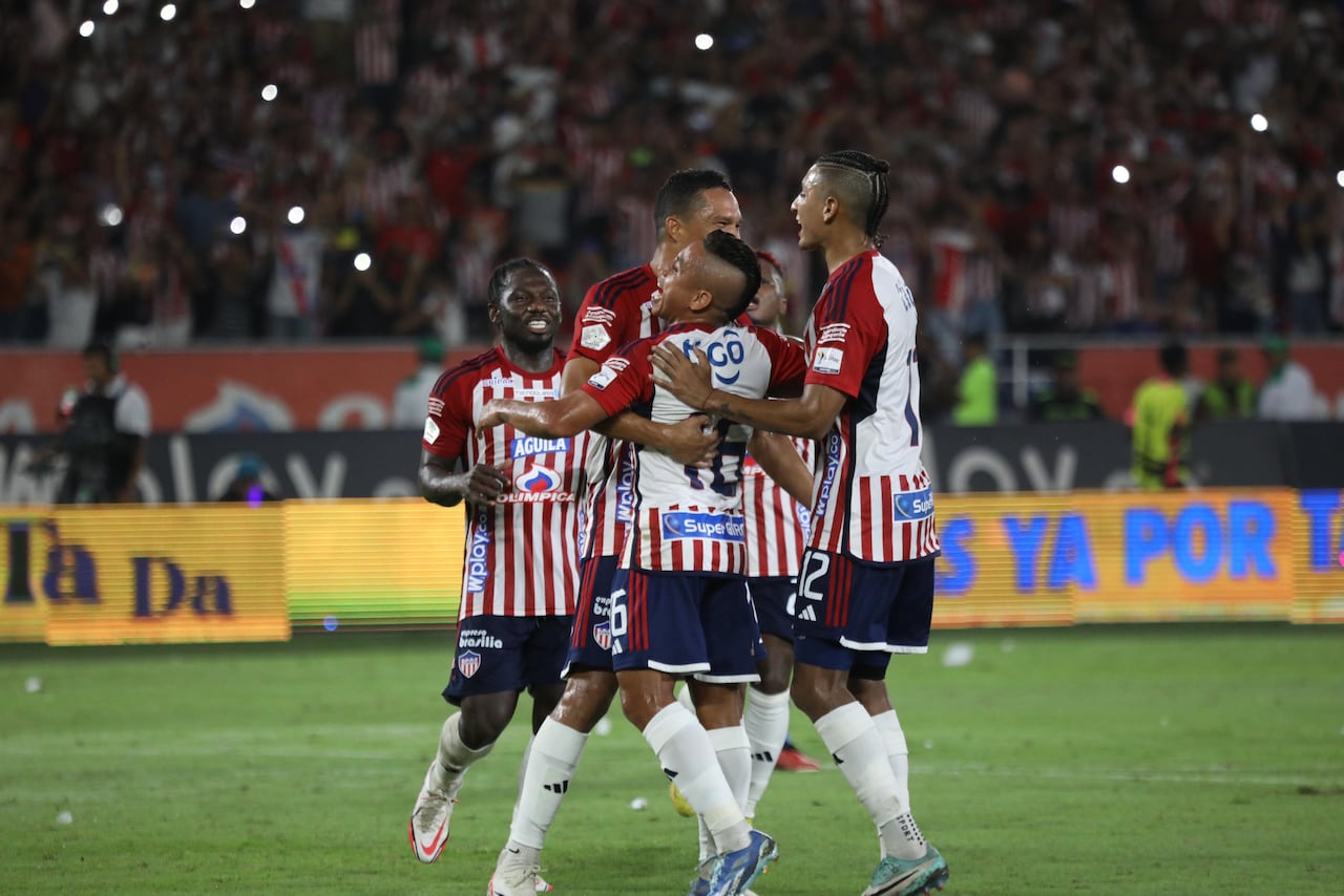Imagen del partido de ida de la final de la Superliga de Colombia 2024 entre el Junior de Barranquilla y Millonarios.