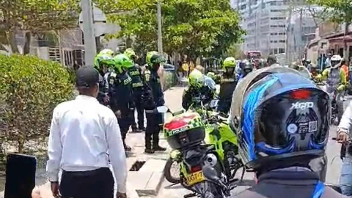Sitio donde capturaron a uno de los presuntos delincuentes.
