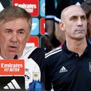 Carlo Ancelotti y Luis Rubiales.