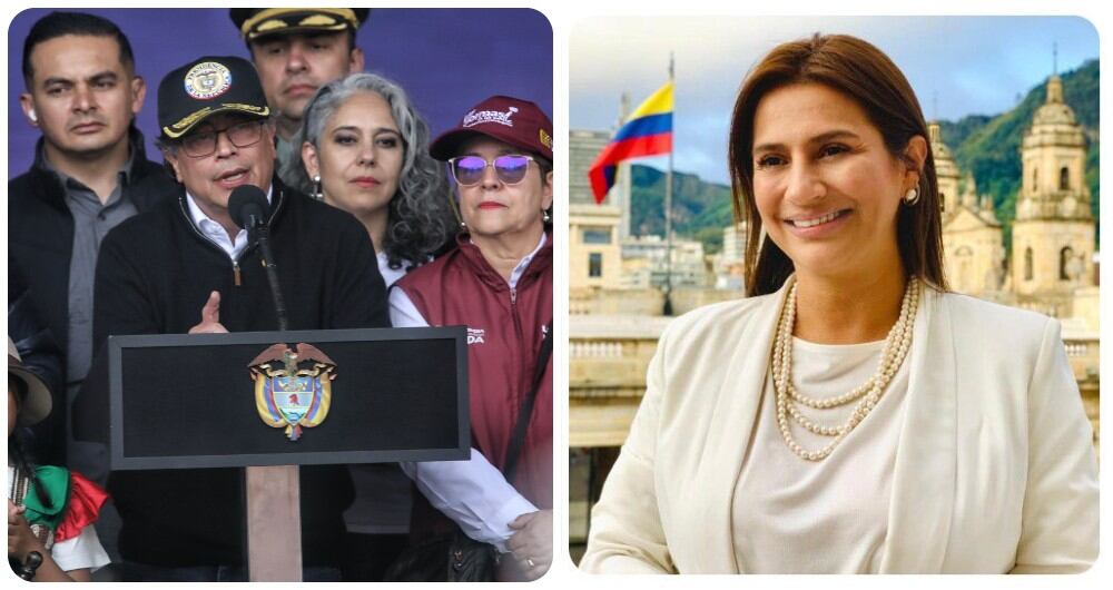 Gustavo Petro y Paola Holguín.