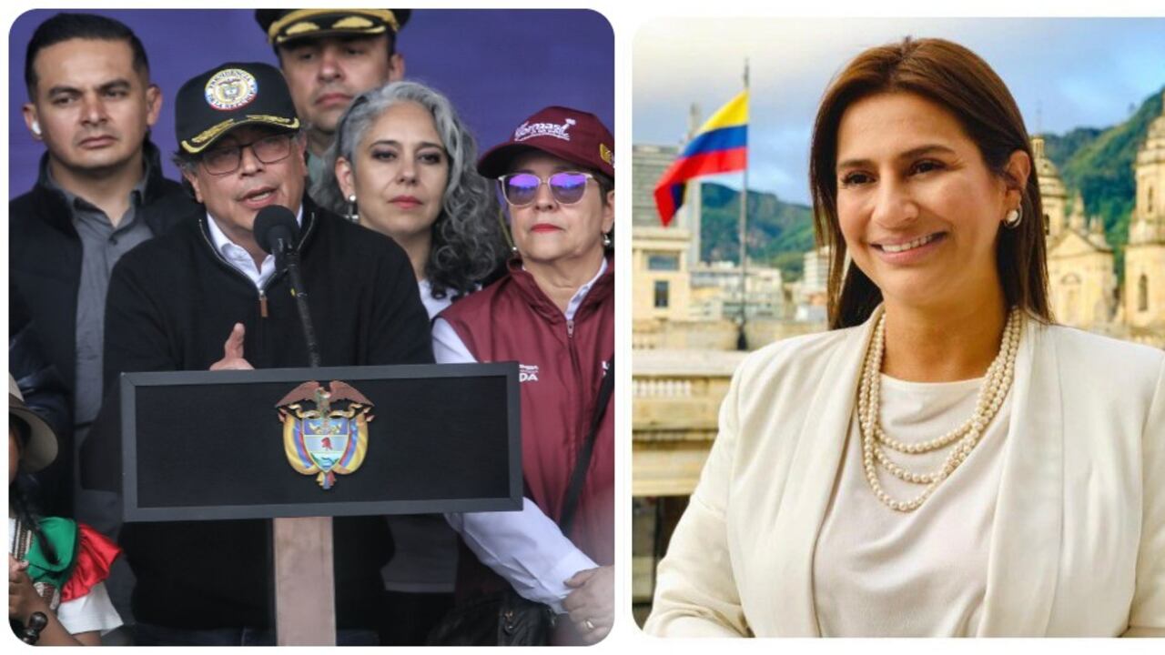 Gustavo Petro y Paola Holguín.