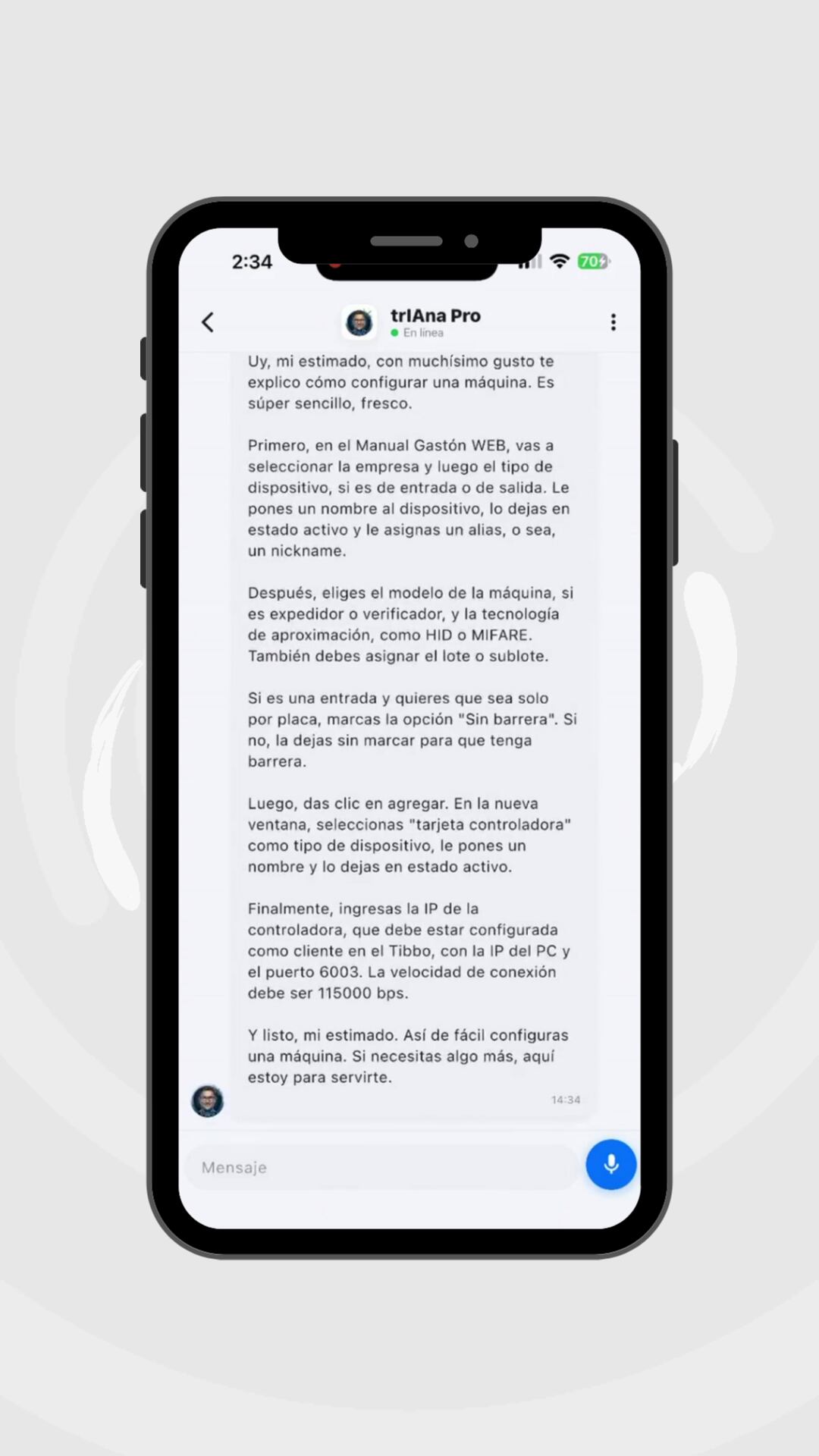 Ejemplo de TrIAna de Accespark