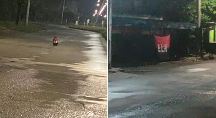 La policía de Cúcuta hace presencia en los diferentes puntos para verificar si se trata de elementos explosivos.