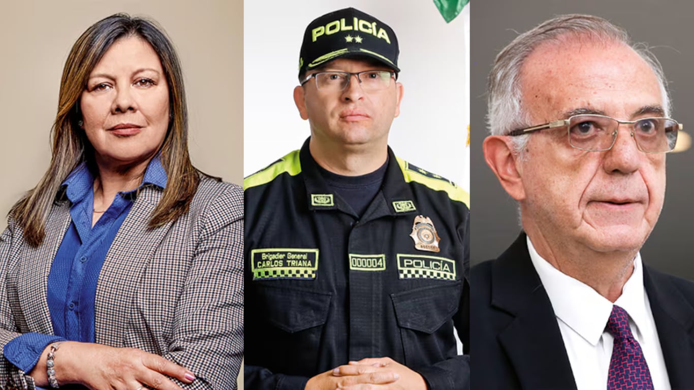 Fiscal Luz Adriana Camargo, director de la Policía Nacional, general Carlos Fernando Triana y  el exministro Iván Velásquez.