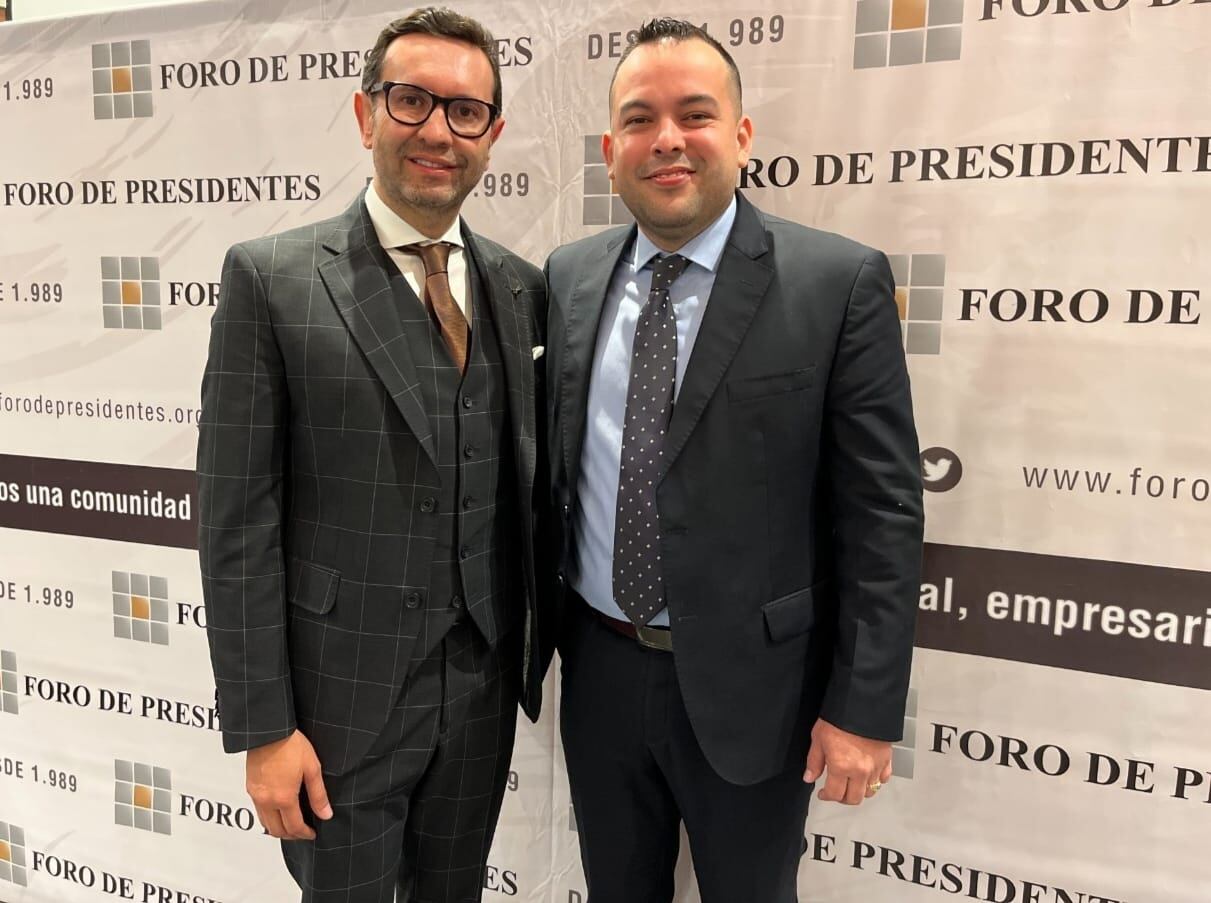 Gustavo López, Presidente del Foro de Presidentes y Edwin Palma, Viceministro de Relaciones Laborales e Inspección de Colombia.