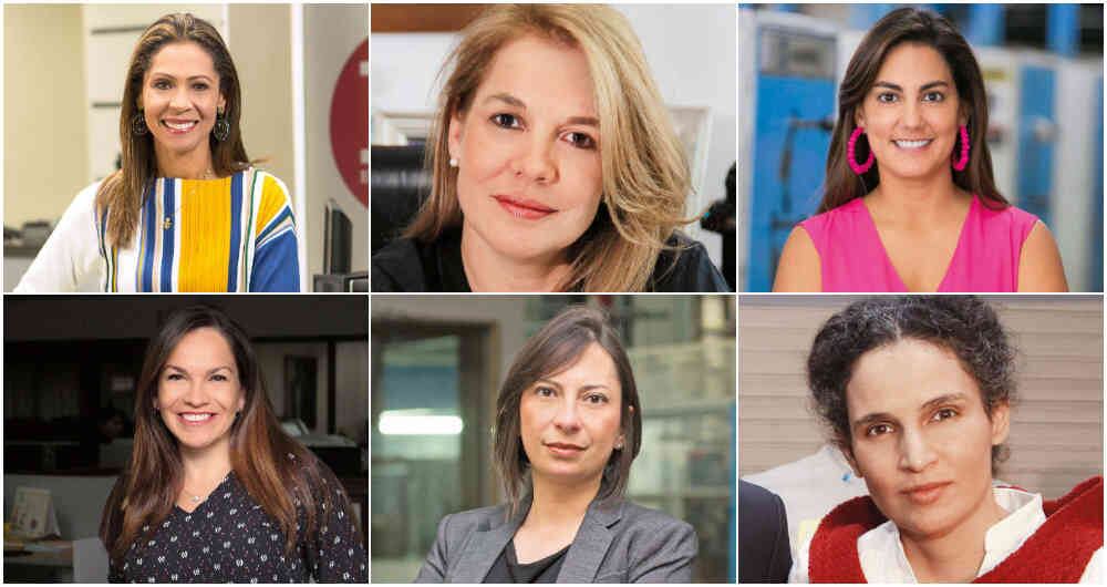 Erika Fontalvo, María Elvira Domínguez, Estefanía Colmenares, Diana Saray Giraldo, Martha Ortíz e Irene Gaviria. Directoras de diarios regionales colombianos. 
