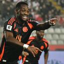 Jhon Durán participó en el gol ante Perú.