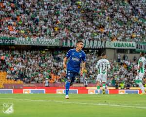 Daniel Cataño celebrando su gol frente a Nacional